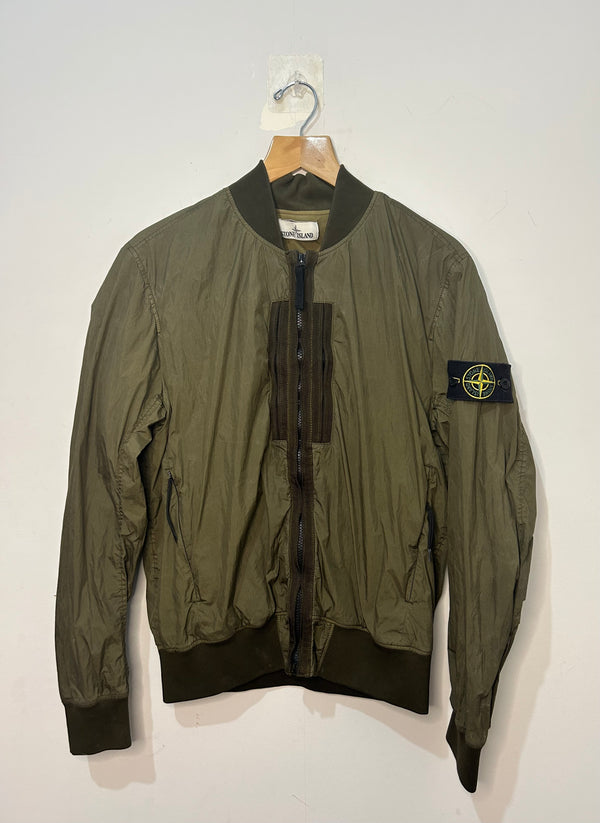 Stone Island Garment Dyed Crinkle Reps Bomber Jacket