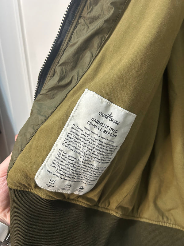 Stone Island Garment Dyed Crinkle Reps Bomber Jacket