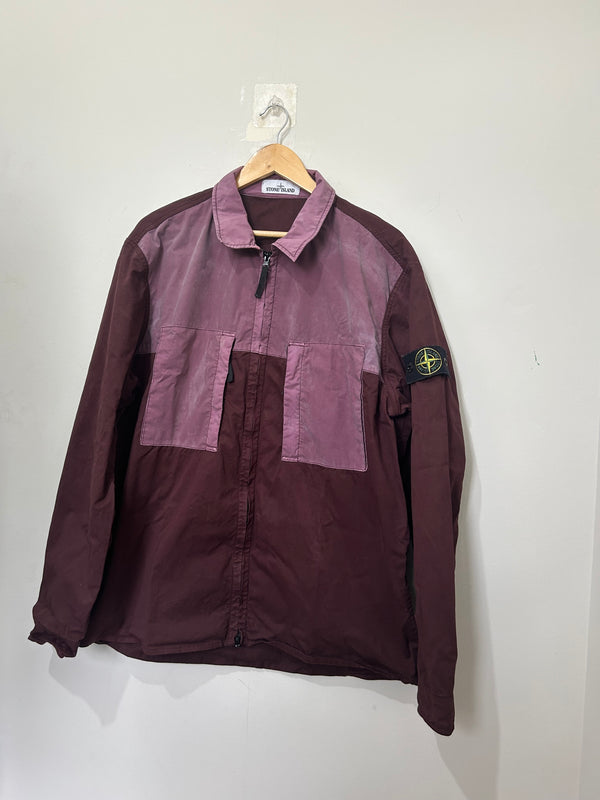 Stone Island Mussola Gommata Detail Overshirt