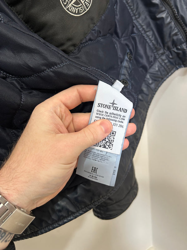 Stone Island Mussola Gommata Shearling flight jacket
