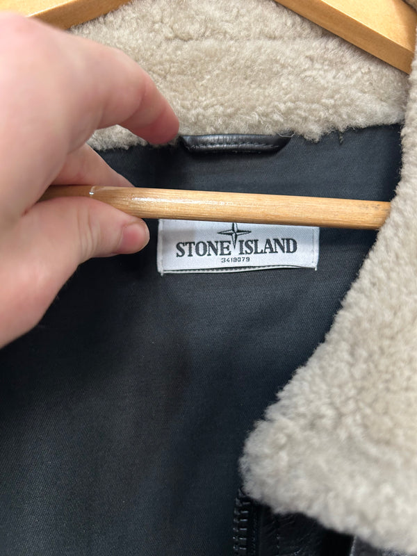 Stone Island 30 Year Anniversary Waxed Soft Leather Jacket