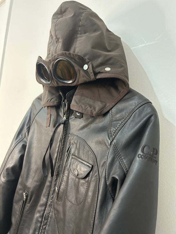 CP Company Leather Goggle Jacket