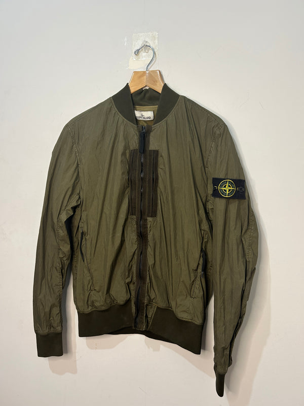 Stone Island Garment Dyed Crinkle Reps Bomber Jacket