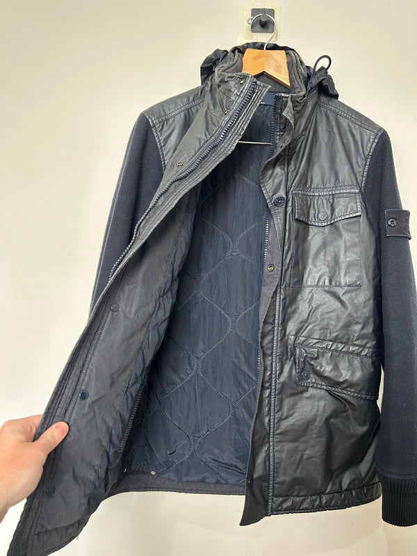 Stone Island Ghost Piece Panno Tinto Capo Piu Mussola Gommata Jacket
