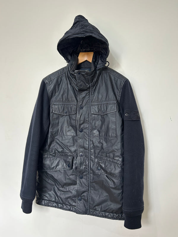 Stone Island Ghost Piece Panno Tinto Capo Piu Mussola Gommata Jacket