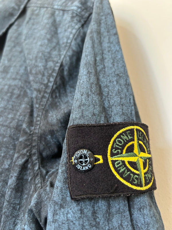 Stone Island Check Grid Overshirt with Dust Treatment