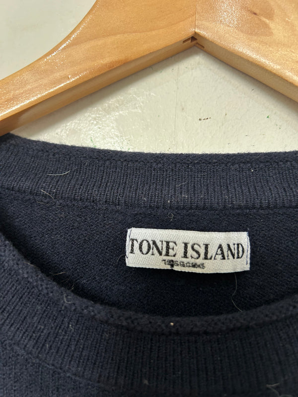 Stone Island Lana Wool Shoulder Badge Knit Jumper