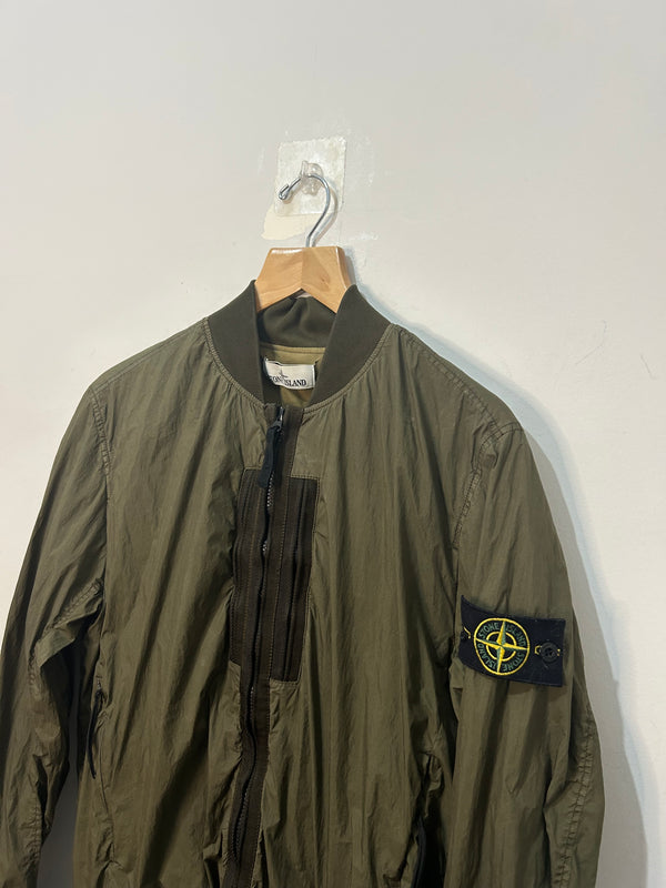 Stone Island Garment Dyed Crinkle Reps Bomber Jacket