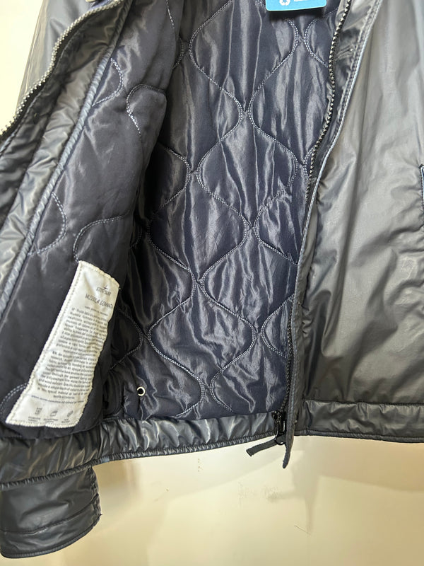 Stone Island Mussola Gommata Shearling flight jacket