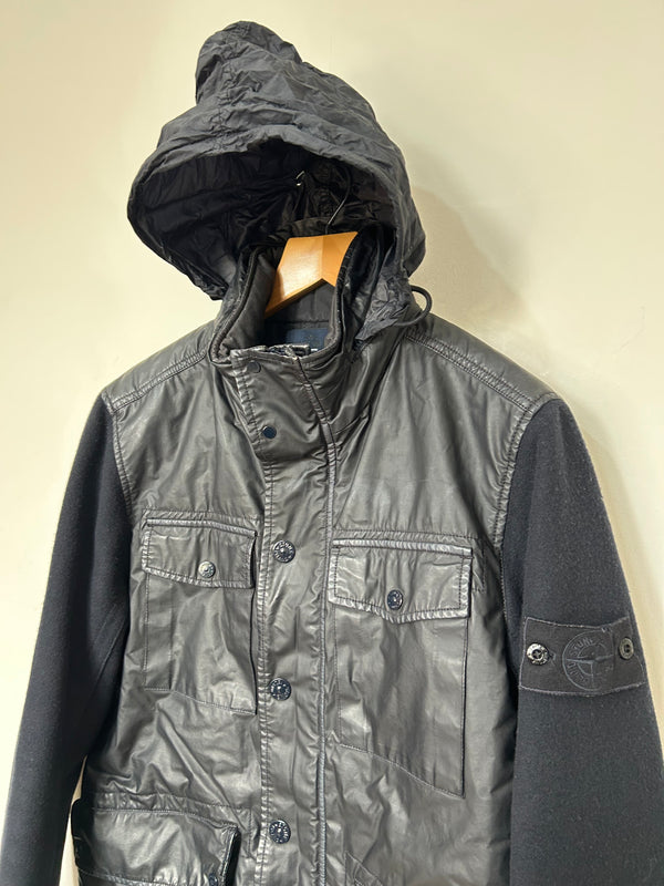 Stone Island Ghost Piece Panno Tinto Capo Piu Mussola Gommata Jacket