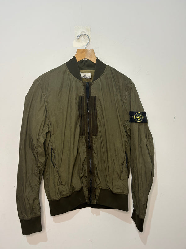 Stone Island Garment Dyed Crinkle Reps Bomber Jacket